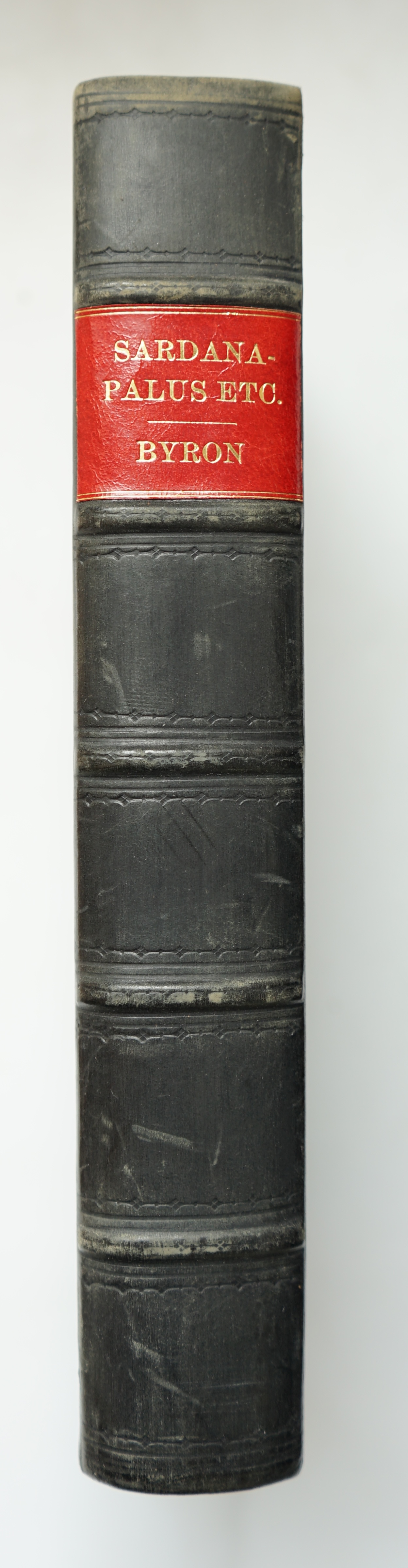 Byron, George Gordon Noel, Lord - Sardanapalus, a tragedy. The Two Foscari, a tragedy. Cain, a mystery, 1st edition, half title, 6 pages of advertisements bound in at beginning, rebound quarter calf, endpapers renewed, J